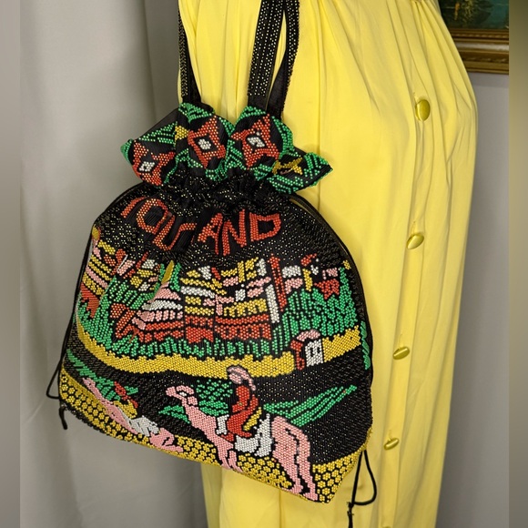 Vintage beaded Holy Land Tote - Picture 3 of 12